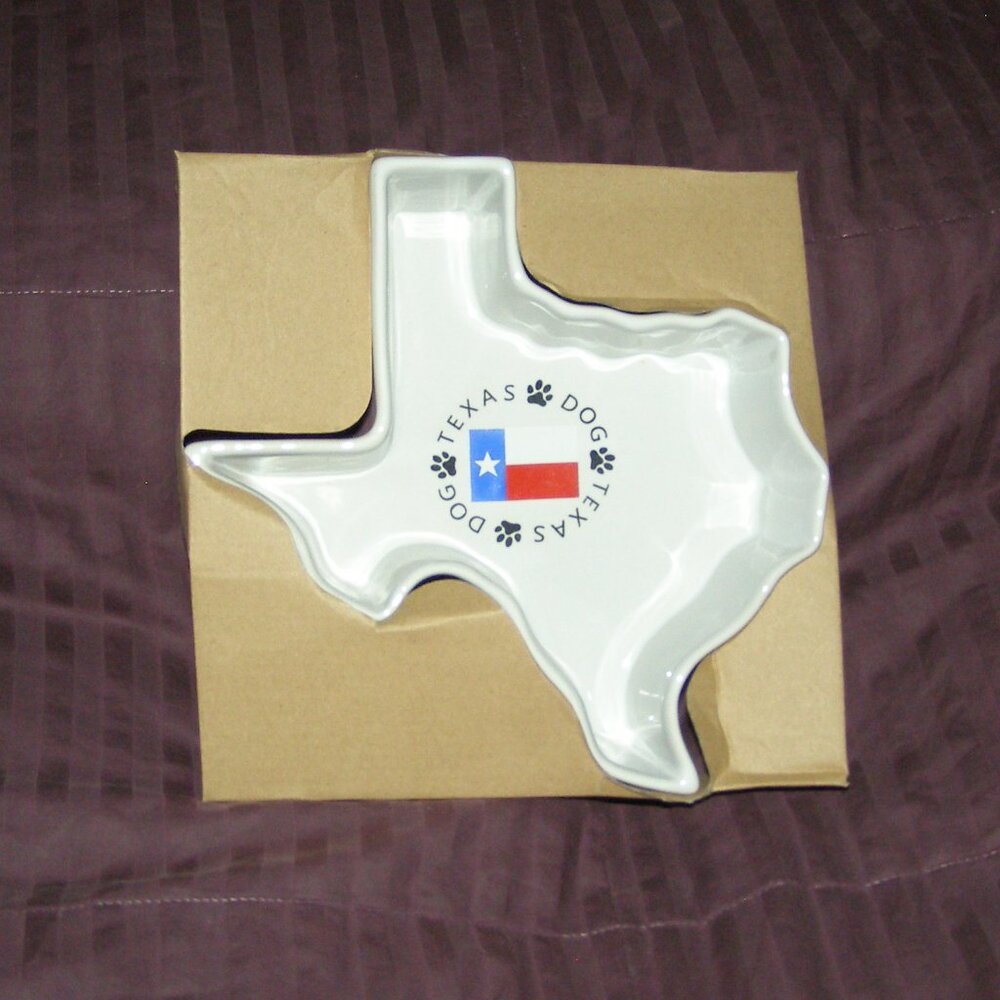 NEW Texas Shaped Dog Bowl Trinket Tray Great GIFT - Picture 5 of 10